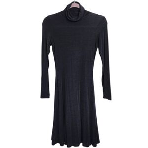 Michael Bergeron Black Turtleneck NWOT Longsleeve Sheer Dress Size S
